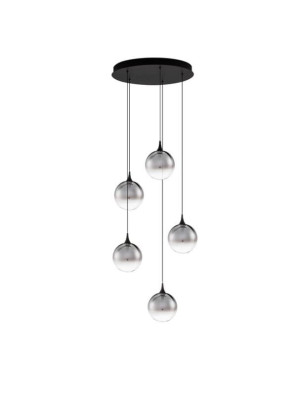 LURVELA czarny mat | gradientowy dymny LED Dim. 20W 3000K Lampa wisząca ściemnialna