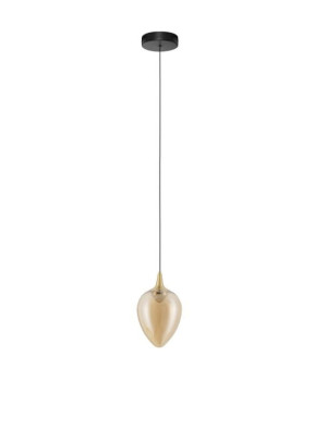 VAZENDO czarny mat | złoty śr. 14cm. LED 6W 3000K Lampa wisząca