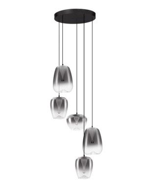 JAREVIA czarny mat | przydymiony śr. 47cm. LED dim. 18W 3000K Lampa wisząca ściemnialna