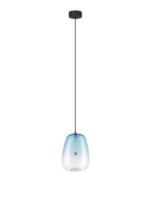 JAREVIA czarny mat | niebieski śr. 16cm. LED 3W 3000K Lampa wisząca