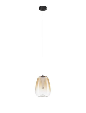 JAREVIA czarny mat | bursztynowy śr. 16cm. LED 3W 3000K Lampa wisząca