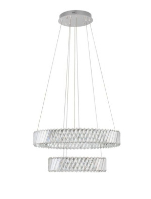 CANLIRA kryształ | nikiel śr. 60cm. LED Dim 80W 3000K Lampa wisząca ściemnialna