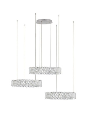 CANLIRA kryształ | nikiel śr. 116cm. LED Dim 129W 3000K Lampa wisząca ściemnialna