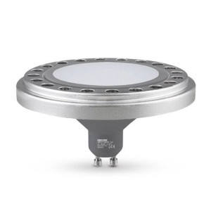 ES111 srebrny GU10 12W 120° 3000K WW barwa ciepła