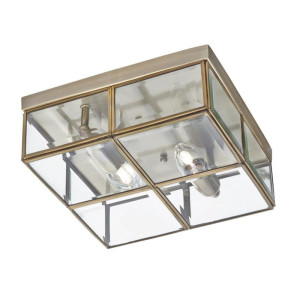 Pisa 2Lt antyczny mosiądz 2xE14 Lampa sufitowa