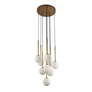 Lux & Belle 9Lt złoty | biały 9xG9 Lampa wisząca