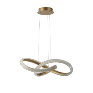 Lux & Belle szczotkowane złoto LED Dim. 41W 3000K Lampa wisząca ściemnialna