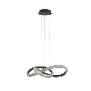 Lux & Belle czarny piaskowy LED Dim. 42W 3000K Lampa wisząca ściemnialna