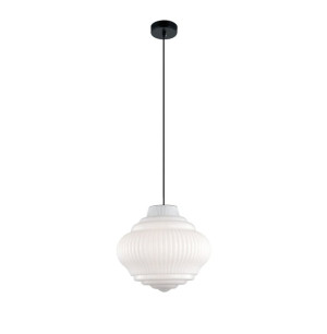 Boho biały Ø28cm. E27 Lampa wisząca