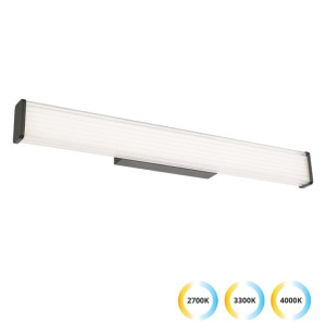 Romina czarny szer. 60cm. LED 15W DIP SWITCH 2700K/3300K/4000K IP44 Kinkiet łazienkowy ze zmianą barwy światła