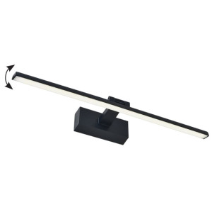 JASPER czarny szer. 60cm. LED 13W 3000K IP44 Kinkiet łazienkowy uchylny nad lustro