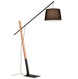 Crane czarny | dąb E27 Lampa podłogowa stojąca