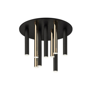 Ballet czarny | złoty Ø42cm. LED dim. 47W 3000K Lampa sufitowa ściemnialna