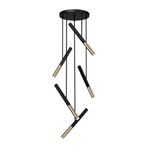 Ballet czarny | złoty Ø43cm. LED dim. 26W 3000K Lampa wisząca ściemnialna