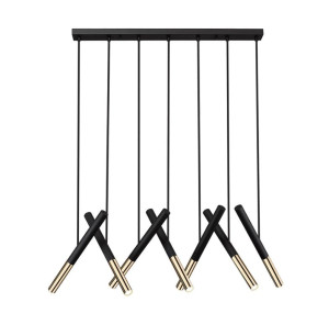 Ballet czarny | złoty LED dim. 37W 3000K Lampa wisząca ściemnialna