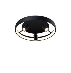Denis czarny Ø39cm. LED 3 step dim. 38W 3000K CRI>80 Lampa sufitowa ściemnialna z reflektorami