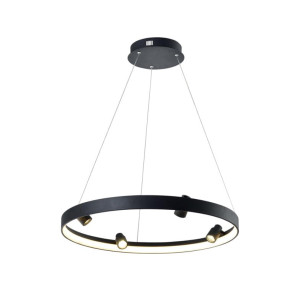 Denis czarny Ø61cm. LED 3 step dim. 58W 3000K CRI>80 Lampa wisząca ściemnialna z reflektorami