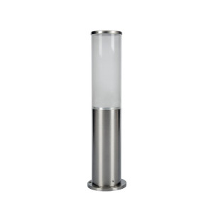 Braso chrom szczotkowany wys. 30cm. E27 IP65 Lampa ogrodowa stojąca