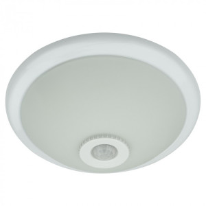 Plafon szklany śr. 30cm. 2xE27 z czujnikiem PIR