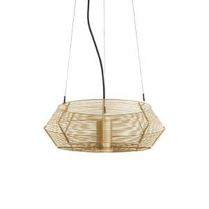Orance złoty ø45cm. GU10 IP44 Zewnętrzna lampa wisząca z kwietnikiem