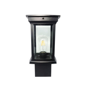 Fin czarna wys. 35cm. E27 IP33 Lampa ogrodowa stojąca