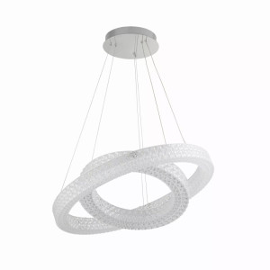 Lux & Belle chrom ø60cm. Dim. LED 66W 3000K Lampa wisząca ściemnialna