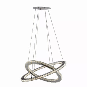 Clover 2Lt chrom | kryształ ø55cm. LED 28W 4000K Lampa wisząca
