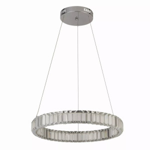 Lux & Belle chrom | kryształ ø50cm. Dim. LED 26W 3000K Lampa wisząca ściemnialna