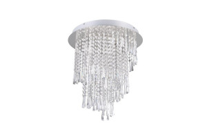 POMP chrom LED 3 step dim. 30W 2700-6500K Lampa sufitowa ściemnialna z pilotem