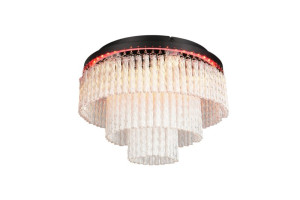 VONO czarny ø40 LED dim. RGB 17W + 3W 2700 - 6500K Lampa sufitowa z pilotem