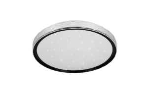 VARDA czarny starlight LED dim. 24W 2700 - 6500K Lampa sufitowa z pilotem