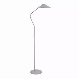 Swan chrom & biały E27 Lampa podłogowa