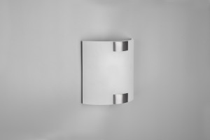 PURA - Nowoczesna lampa ścienna 1xE27 - kolor srebrny i odcienie srebra