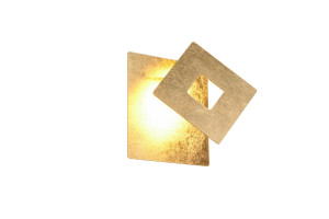 LEANO - Nowoczesna lampa ścienna 1xLED zintegrowany 3000K - kolor złoty i odcienie złota
