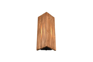 KARUNI - Nowoczesna lampa ścienna 1xE14 - kolor drewno jasne i ciemne