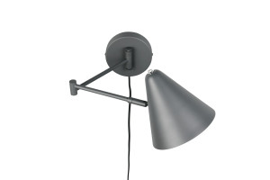 COSIMA - Nowoczesna lampa ścienna 1xE14 - kolor szary i odcienie szarości