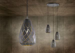 ONYX - Wisząca lampa nowoczesna 1xE27 - kolor antracyt