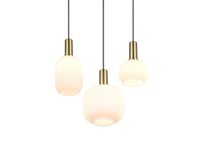 DIVA - Wisząca lampa nowoczesna 3xE27 - kolor złoty i odcienie złota