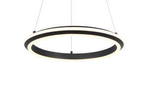 AMADOR - Nowoczesna lampa wisząca 1xLED zintegrowany 2300-3000-4000K - kolor czarny