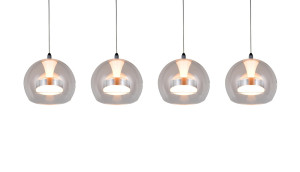 FLYNT - Nowoczesna lampa wisząca 4xLED zintegrowany 2300-3000-4000K - kolor szary i odcienie szarości