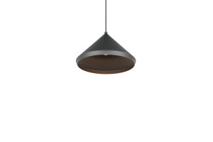 LAGUNA - Nowoczesna lampa wisząca 1xLED zintegrowany 2300+3000+4000K - kolor czarny