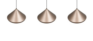 LAGUNA - Nowoczesna lampa wisząca 3xLED zintegrowany 2300+3000+4000K - kolor brązowy i odcienie brązu