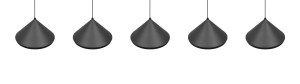 LAGUNA - Nowoczesna lampa wisząca 5xLED zintegrowany 2300+3000+4000K - kolor czarny
