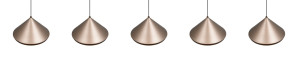 LAGUNA - Nowoczesna lampa wisząca 5xLED zintegrowany 2300+3000+4000K - kolor brązowy i odcienie brązu