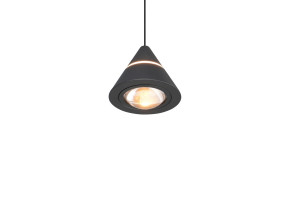 ROMEO - Nowoczesna lampa wisząca 1xLED zintegrowany 2300+3000+4000 K - kolor czarny