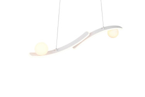 NAPOLI - Wisząca lampa nowoczesna 1xLED zintegrowany 2300+3000+4000K - kolor biały