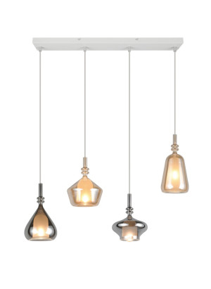 ALDEA - Wisząca lampa nowoczesna 4xE14 - kolor biały