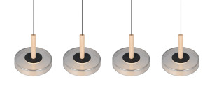 CELESTE - Nowoczesna lampa wisząca 4xLED zintegrowany 3000K - kolor czarny