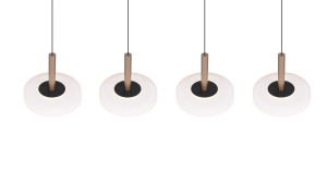 CELESTE - Nowoczesna lampa wisząca 4xLED zintegrowany 3000K - kolor brązowy i odcienie brązu
