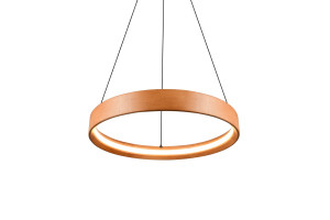 LYNWOOD - Nowoczesna lampa wisząca 1xLED zintegrowany 3000K - kolor drewno jasne i ciemne